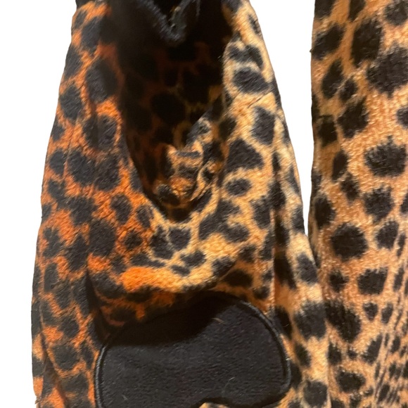 Women's Xhilaration Plush Leopard Hoodie Sleepwear - Small - Picture 4 of 5